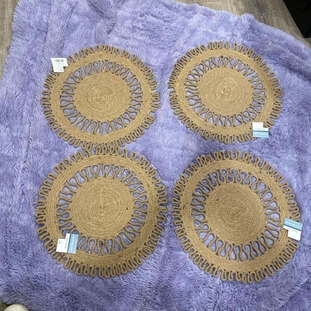 Set‎ of 4 Jute Placemats 16in Dia